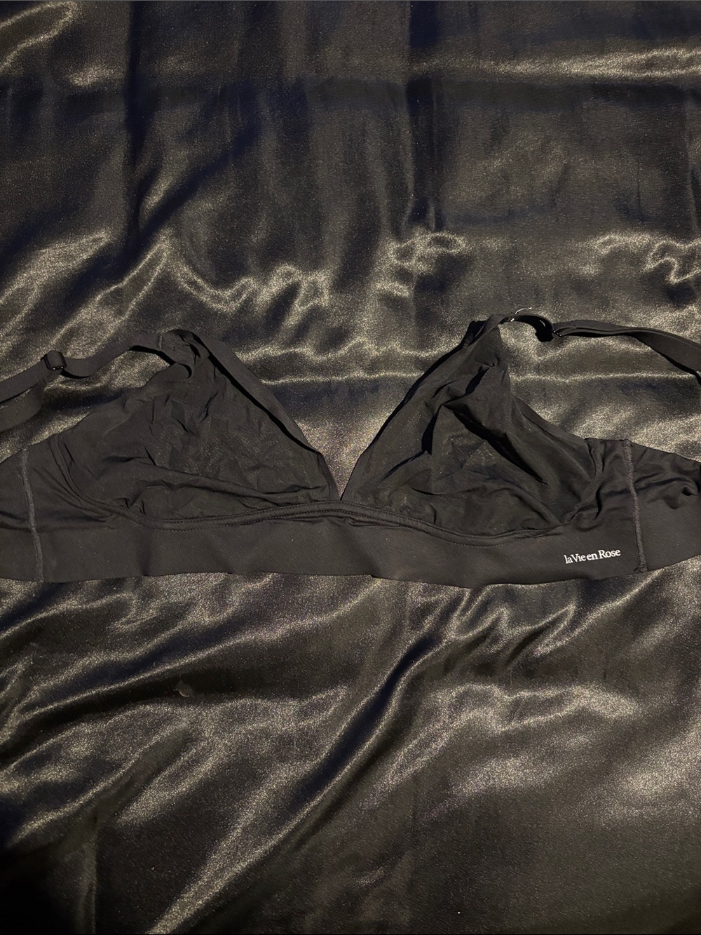 Black Wireless Triangle See Through Bralette